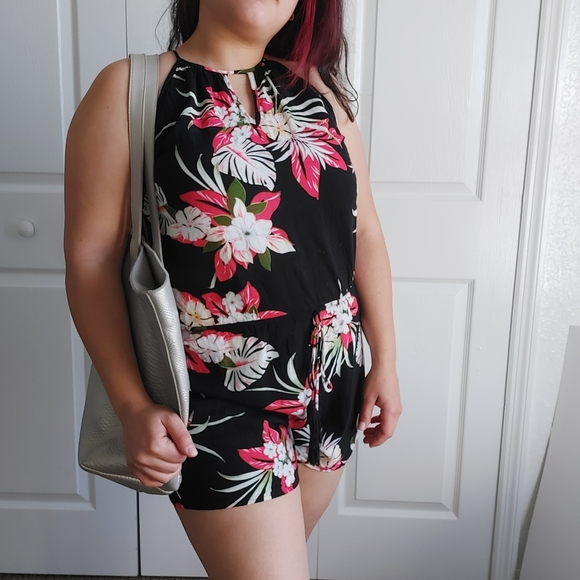 Tropical print playsuit- Women size- M - Picture 1 of 10